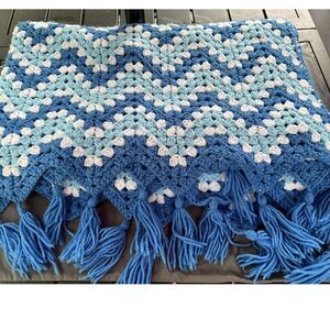 Homemade Afghan with Tassels